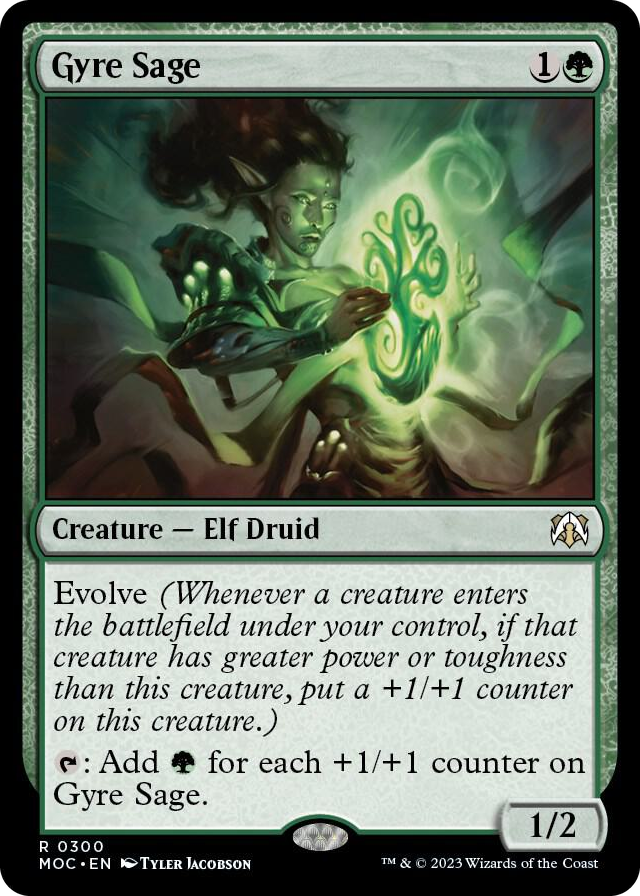Gyre Sage #300 R - Commander: March of the Machine Pokemon card