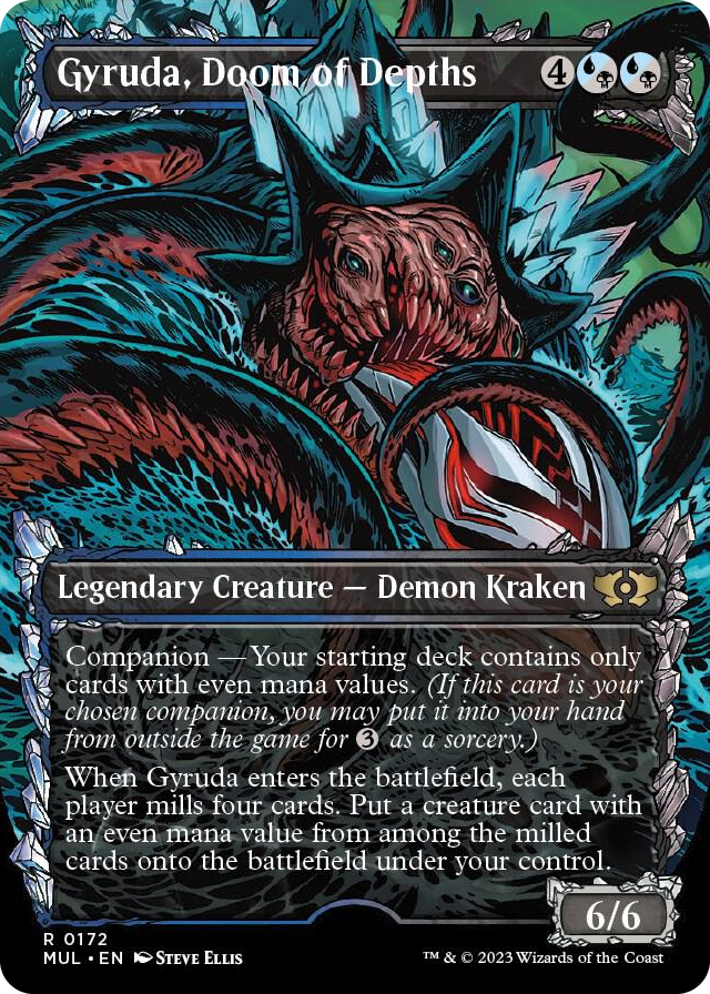 Gyruda, Doom of Depths (Halo Foil) #172 R - March of the Machine: Multiverse Legends Pokemon card