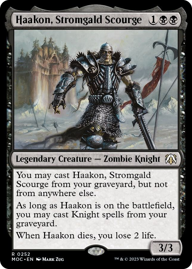 Haakon, Stromgald Scourge #252 R - Commander: March of the Machine Pokemon card