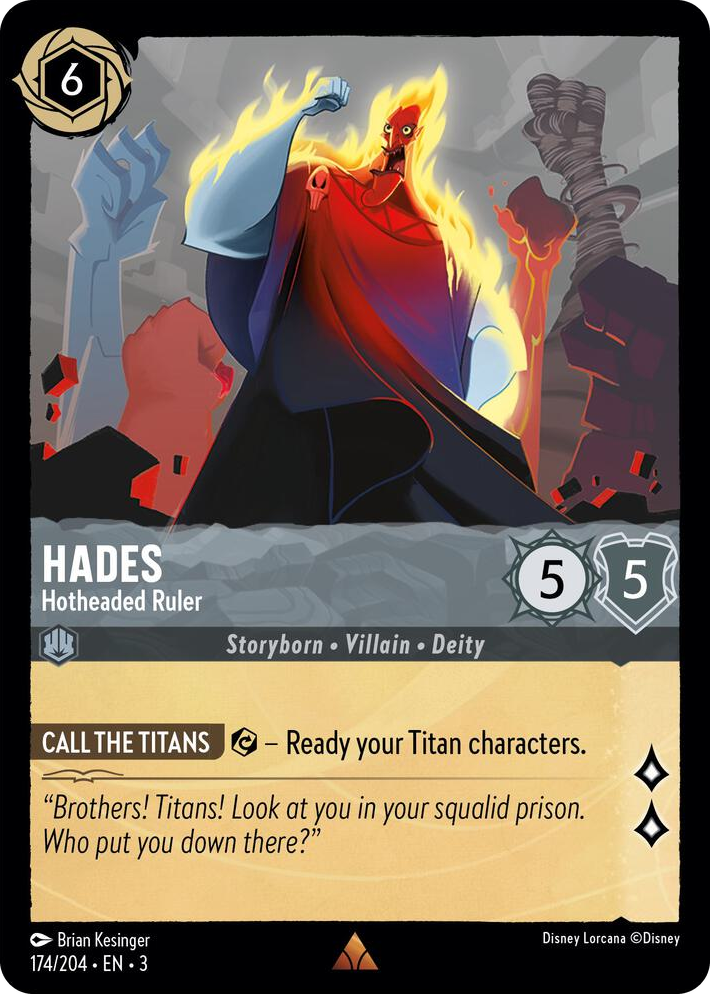 0174 Hades - Hotheaded Ruler Rare Into the Inklands