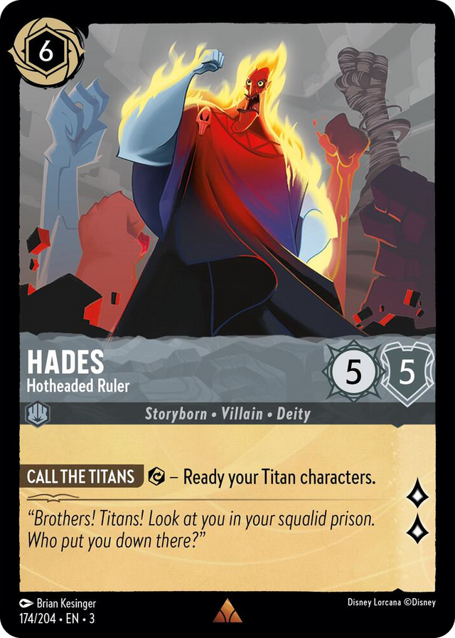 0174 Hades - Hotheaded Ruler Rare Into the Inklands