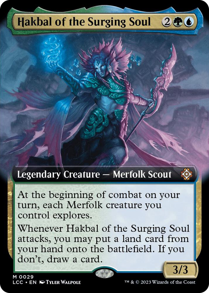 0029 Hakbal of the Surging Soul (Extended Art) M Commander: The Lost Caverns of Ixalan