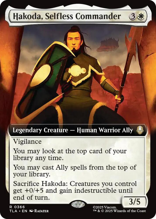 0366 Hakoda, Selfless Commander (Extended Art) R The Last Airbender