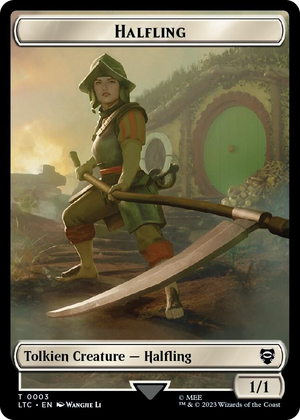 0003 Halfling // Treasure Double-Sided Token T Commander: The Lord of the Rings: Tales of Middle-earth