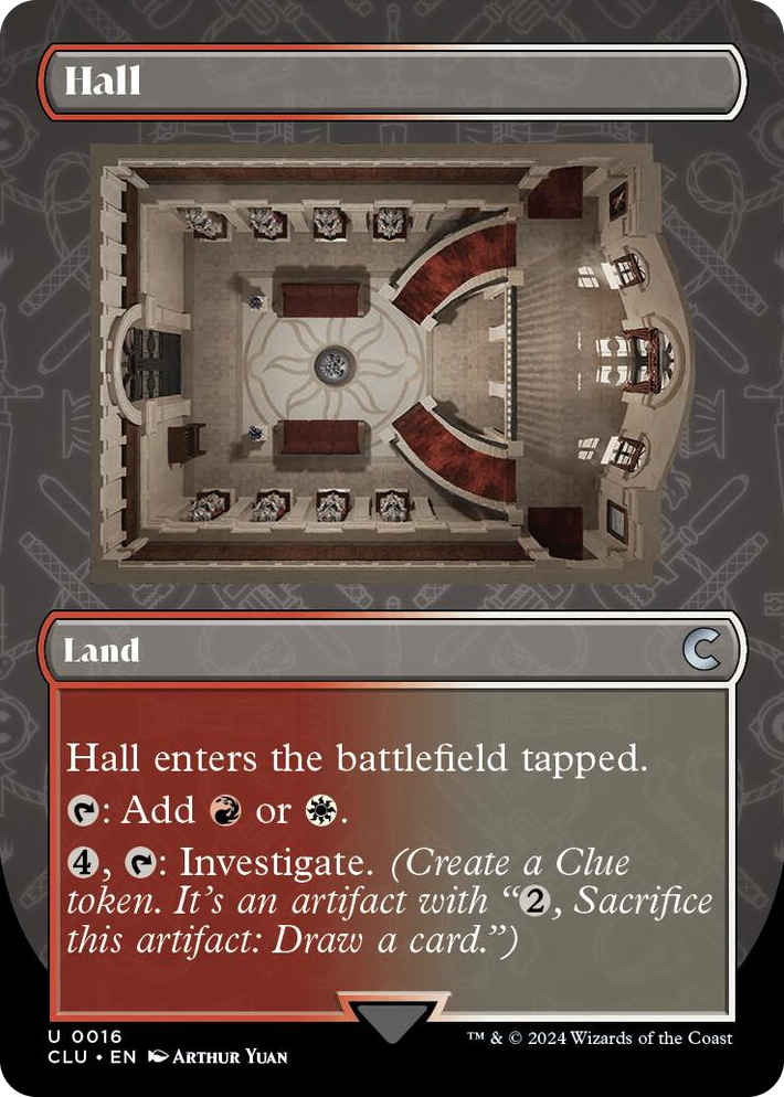 0016 Hall (Borderless) U Ravnica: Clue Edition