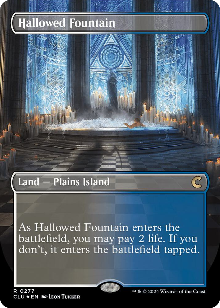 0277 Hallowed Fountain (Borderless) R Ravnica: Clue Edition