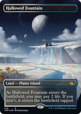 0528 Hallowed Fountain (Borderless) (Galaxy Foil) R Unfinity
