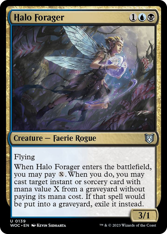 Halo Forager #139 U - Commander: Wilds of Eldraine Pokemon card