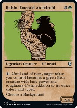 Halsin, Emerald Archdruid (Showcase) #408 U - Commander Legends: Battle for Baldur's Gate Pokemon card
