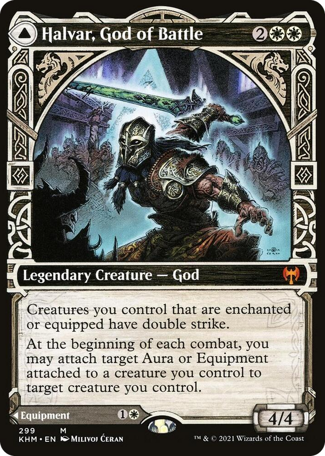 0299 Halvar, God of Battle (Showcase) M Kaldheim