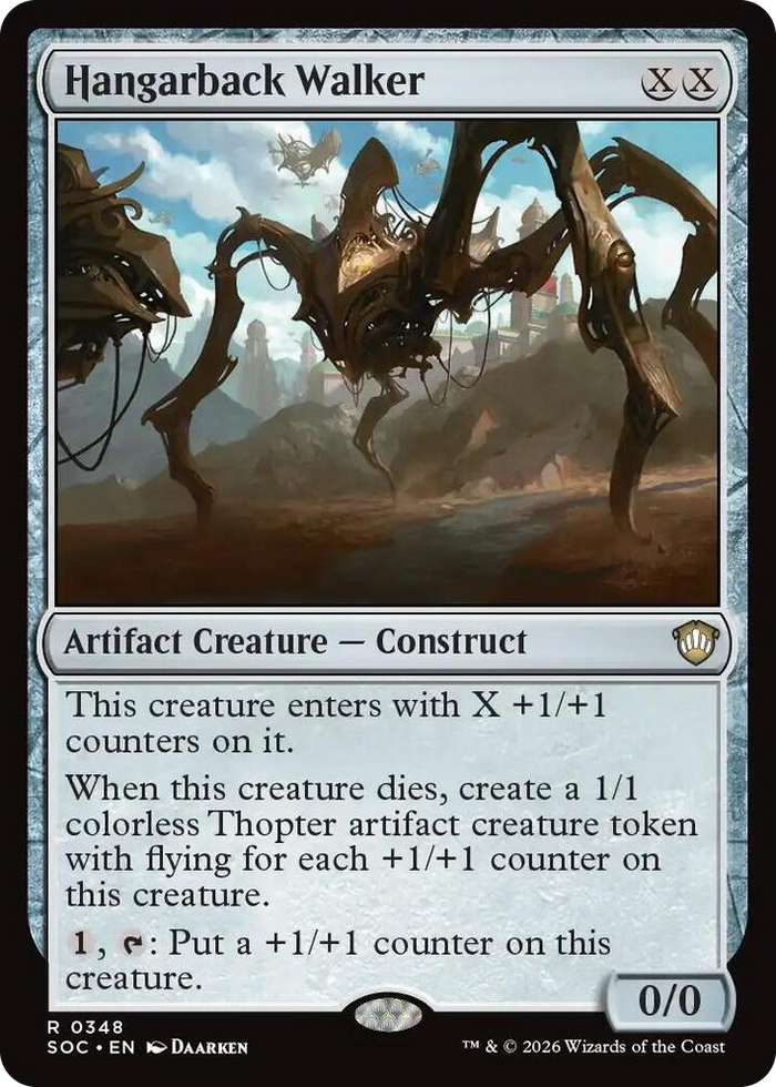 Hangarback Walker #348 R - Commander: Secrets of Strixhaven Pokemon card