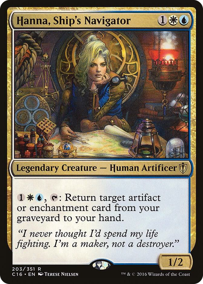 Hanna, Ship's Navigator #203 R - Commander 2016 Pokemon card