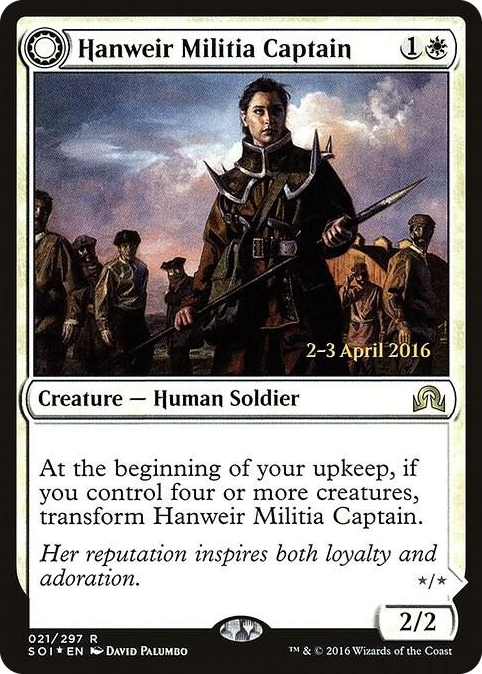 Hanweir Militia Captain #21 R - Prerelease Cards Pokemon card
