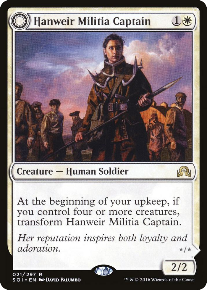 Hanweir Militia Captain #21 R - Shadows over Innistrad Pokemon card
