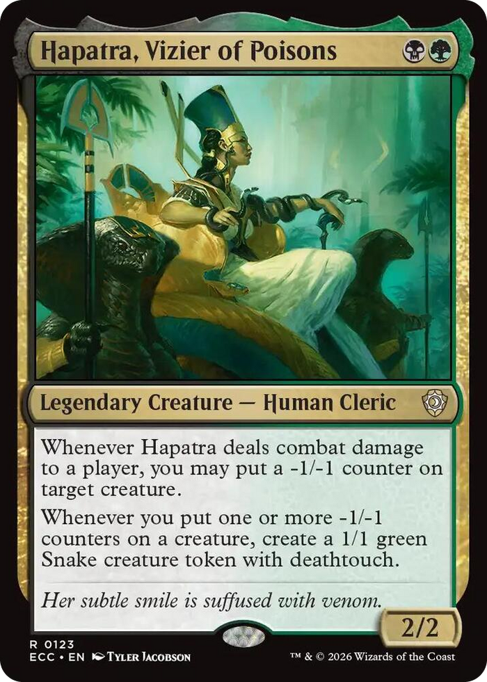 Hapatra, Vizier of Poisons #123 R - Commander: Lorwyn Eclipsed Pokemon card