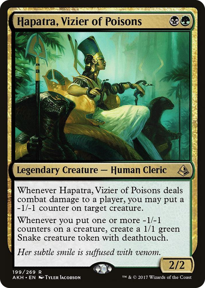 Hapatra, Vizier of Poisons #199 R - Amonkhet Pokemon card