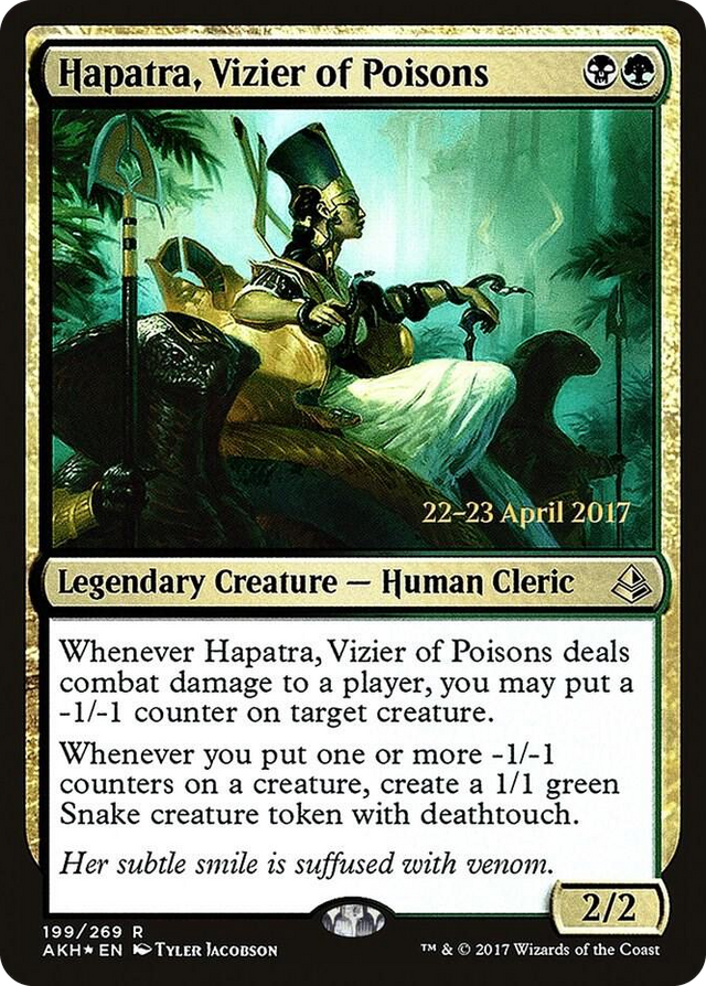 0199 Hapatra, Vizier of Poisons R Prerelease Cards