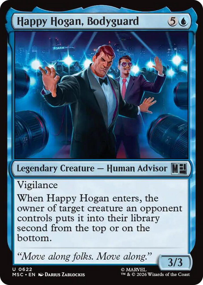 Happy Hogan, Bodyguard #622 U - Commander: Marvel Super Heroes Pokemon card