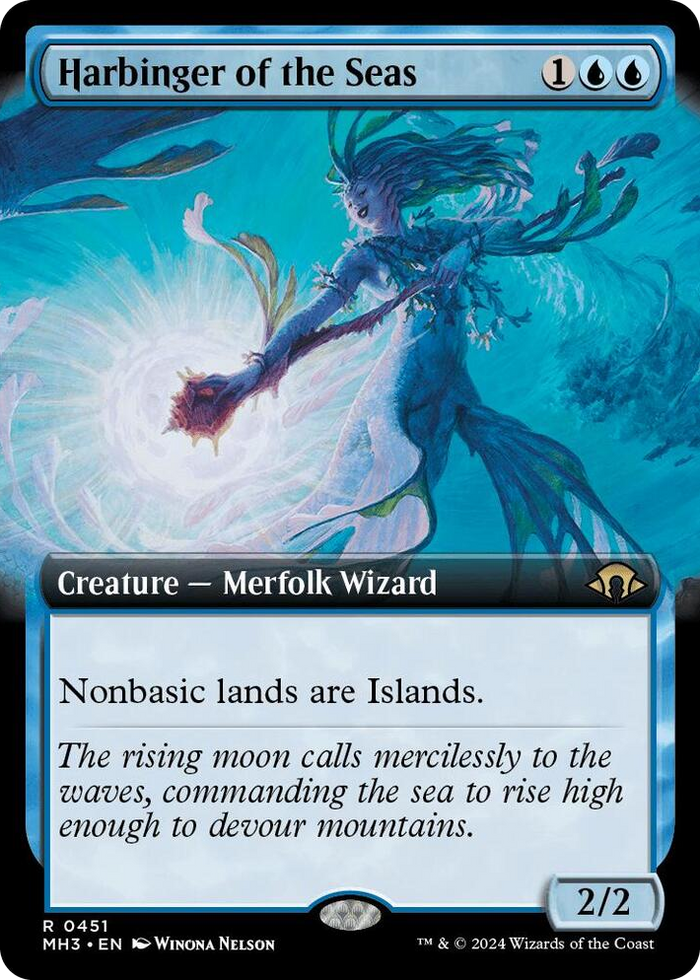 Harbinger of the Seas (Extended Art) #451 R - Modern Horizons 3 Pokemon card
