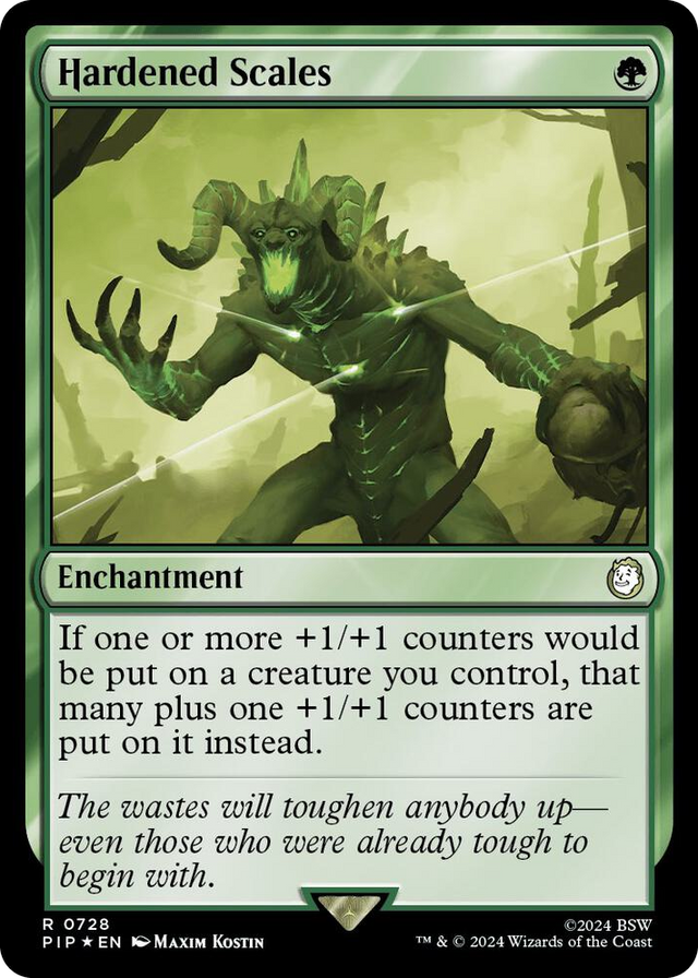 0728 Hardened Scales (Surge Foil) R Universes Beyond: Fallout