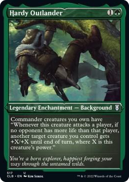 Hardy Outlander (Foil Etched) #517 U - Commander Legends: Battle for Baldur's Gate Pokemon card