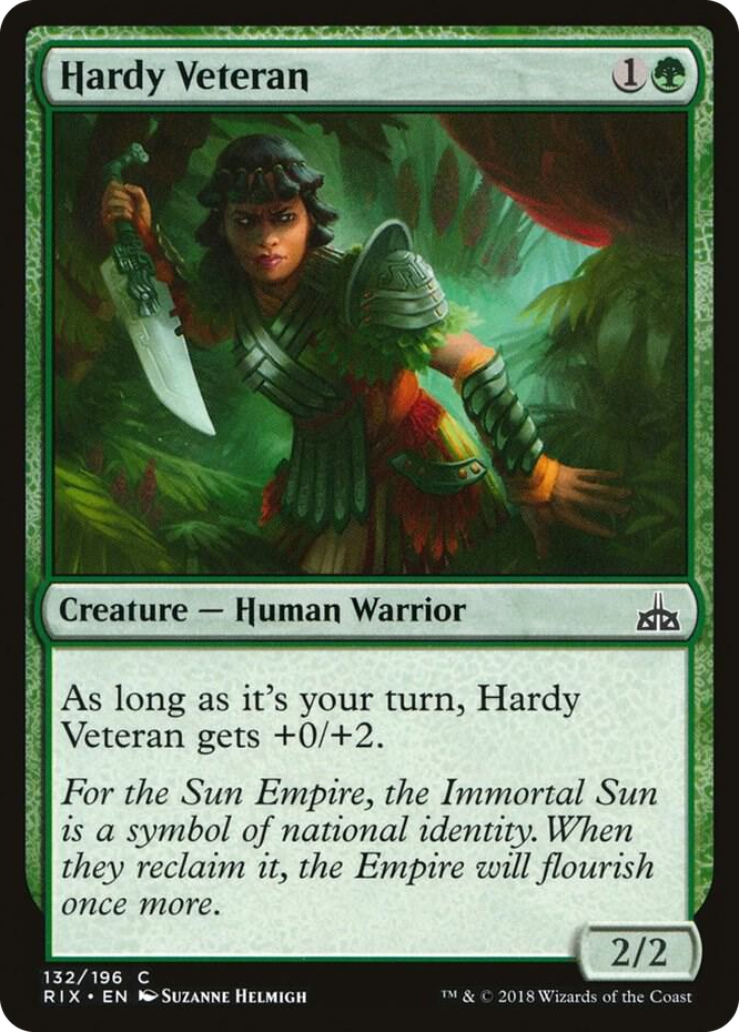 0132 Hardy Veteran C Rivals of Ixalan