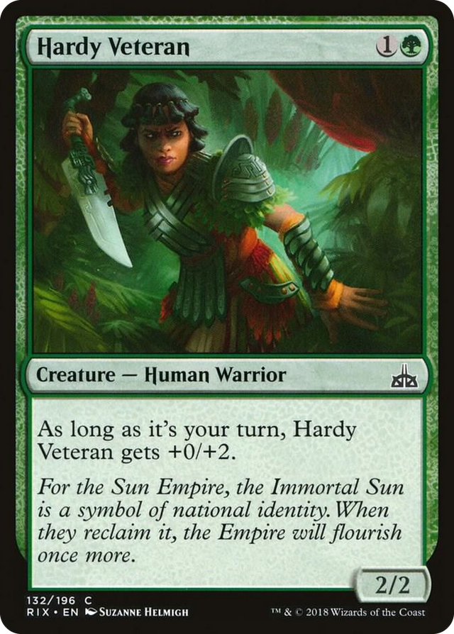 0132 Hardy Veteran C Rivals of Ixalan