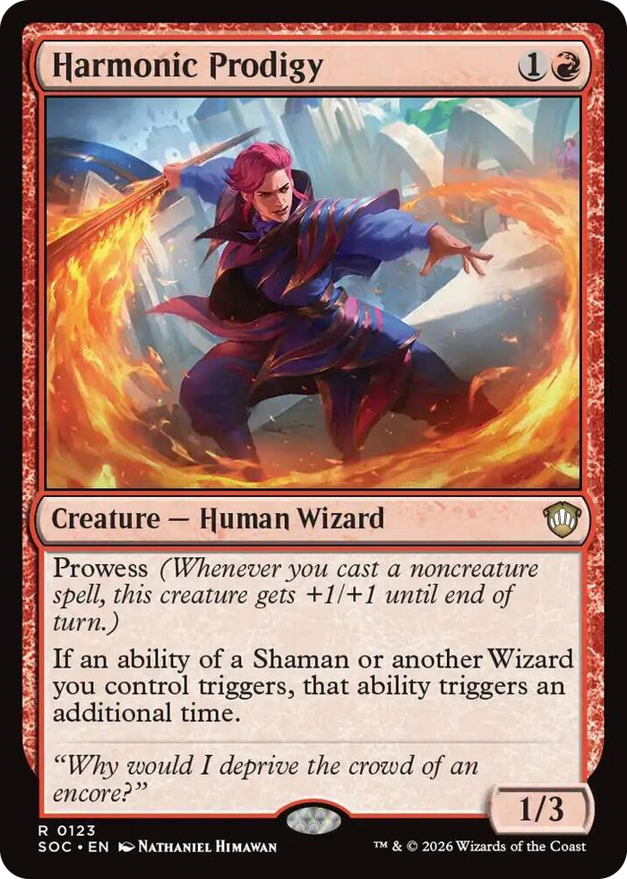 Harmonic Prodigy #123 R - Commander: Secrets of Strixhaven Pokemon card
