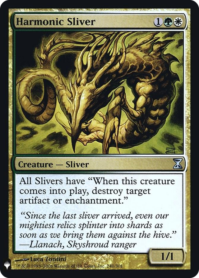 0240 Harmonic Sliver U The List Reprints