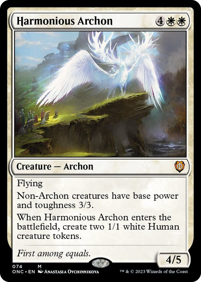 Harmonious Archon #74 M - Commander: Phyrexia: All Will Be One Pokemon card