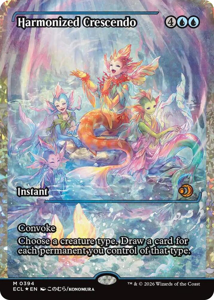 Harmonized Crescendo (0394) (Showcase) (Fracture Foil) #394 M - Lorwyn Eclipsed Pokemon card