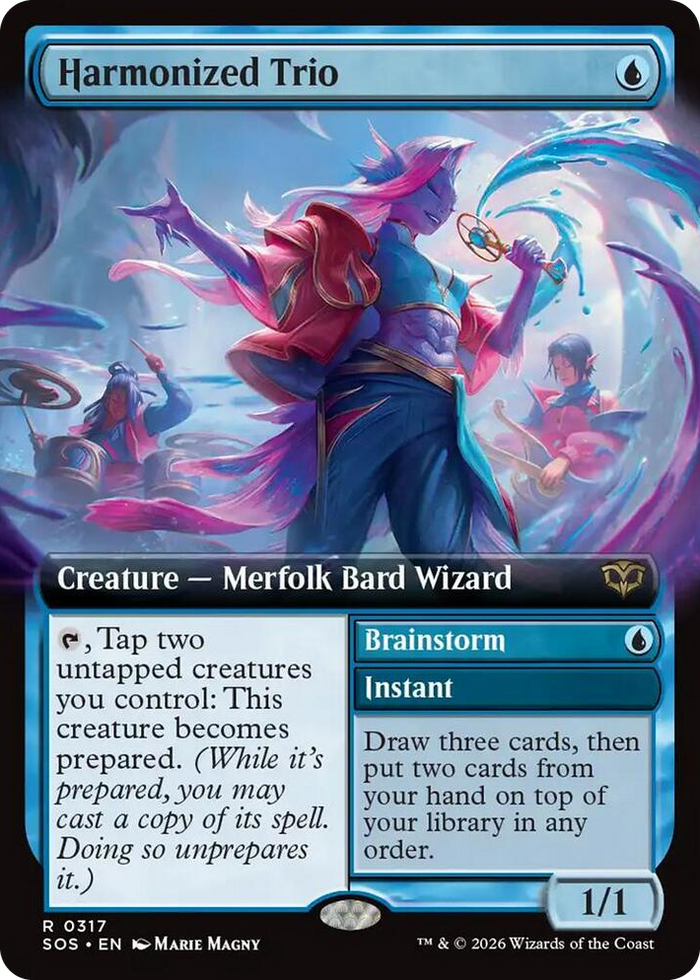 Harmonized Trio (Extended Art) #317 R - Secrets of Strixhaven Pokemon card