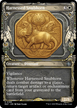 0188 Harnessed Snubhorn (Halo Foil) U March of the Machine: The Aftermath