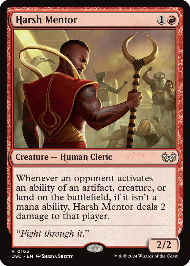 0165 Harsh Mentor R Commander: Duskmourn: House of Horror