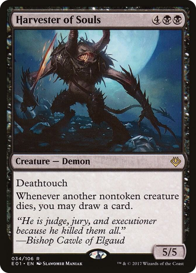 Harvester of Souls #34 R - Archenemy: Nicol Bolas Pokemon card