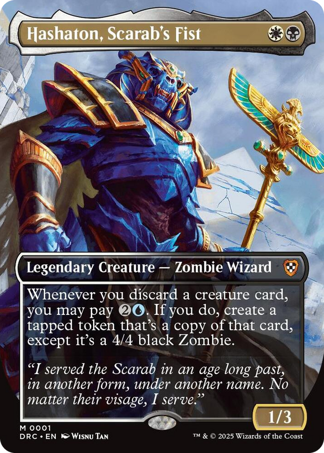 0001 Hashaton, Scarab's Fist (Borderless) M Commander: Aetherdrift