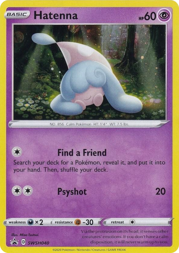 0040 Hatenna - SWSH040 Promo Sword & Shield Promo Cards
