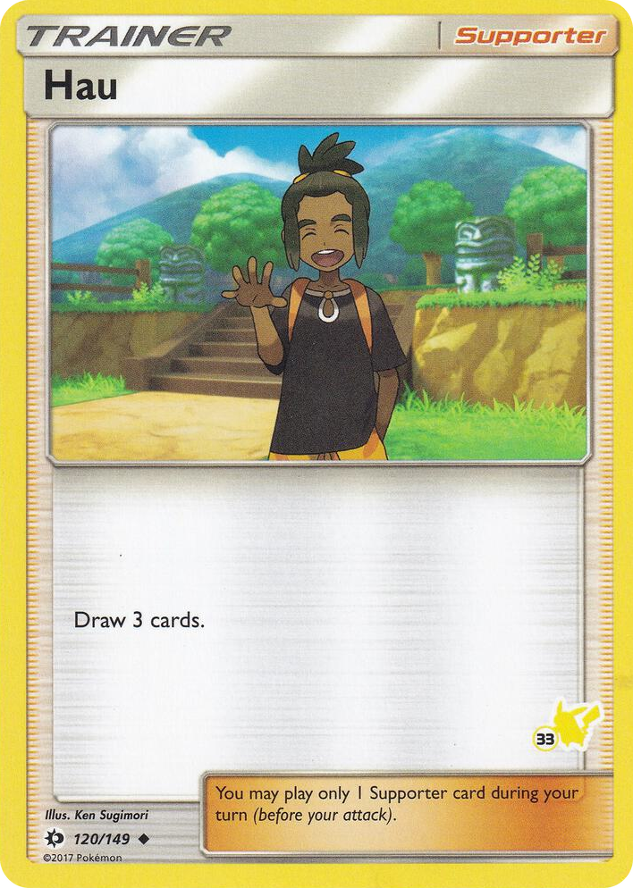 0120 Hau - 120/149 (#33 Pikachu Stamped) Promo Battle Academy
