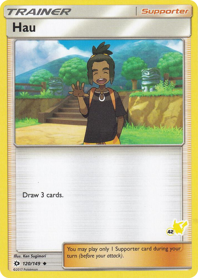 0120 Hau - 120/149 (#42 Pikachu Stamped) Promo Battle Academy
