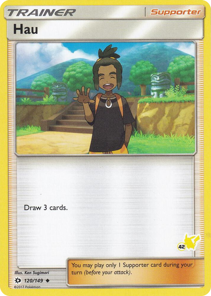 0120 Hau - 120/149 (#42 Pikachu Stamped) Promo Battle Academy