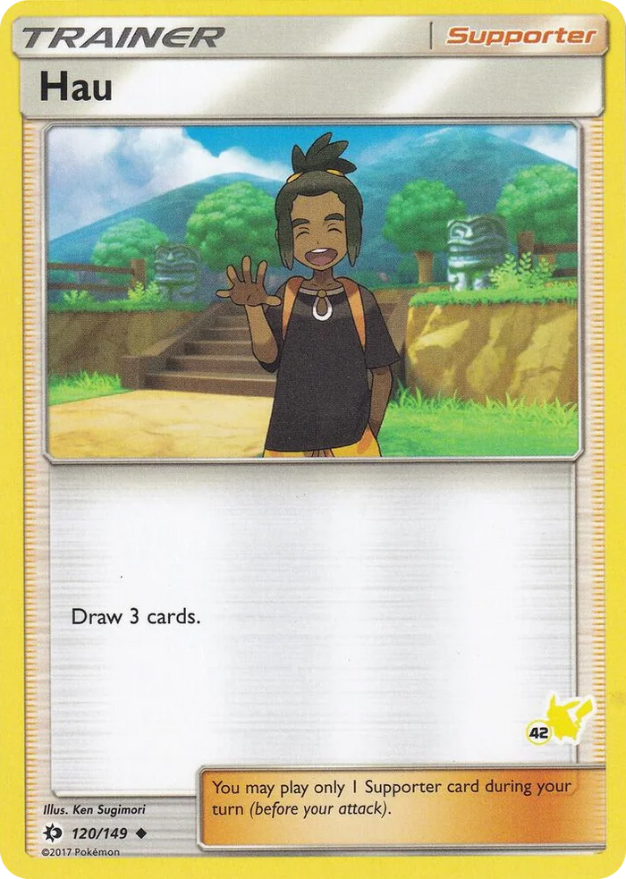 0120 Hau - 120/149 (#42 Pikachu Stamped) Promo Battle Academy