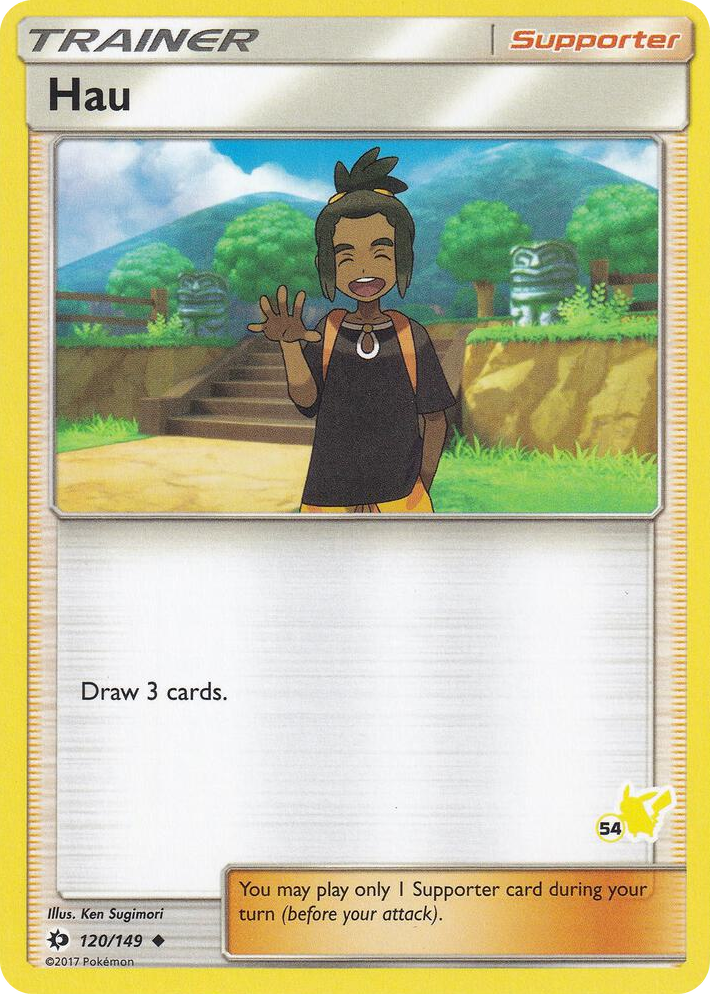 0120 Hau - 120/149 (#54 Pikachu Stamped) Promo Battle Academy