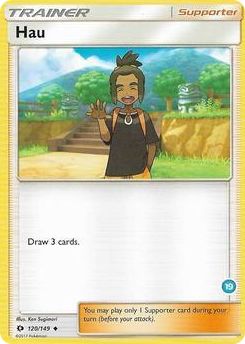 0120 Hau (19) (Alolan Ninetales Half-Deck) Uncommon SM Trainer Kit: Alolan Sandslash & Alolan Ninetales