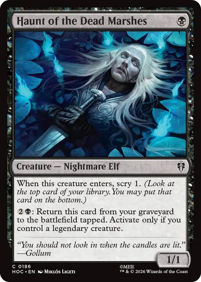 Haunt of the Dead Marshes #186 C - The Hobbit: Eternal-Legal Pokemon card