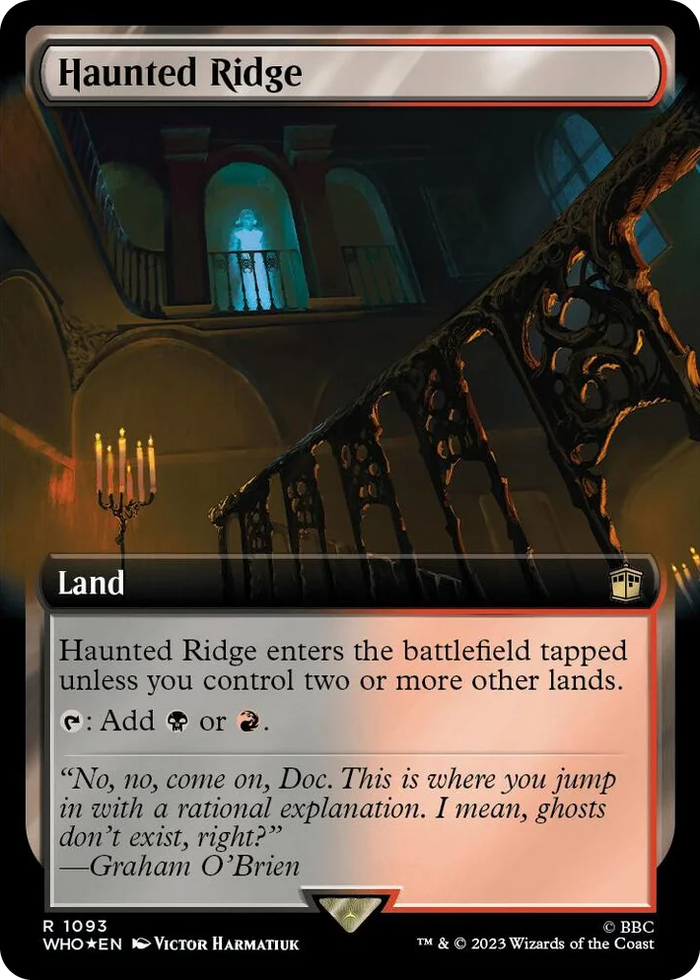 1093 Haunted Ridge (Extended Art) (Surge Foil) R Universes Beyond: Doctor Who