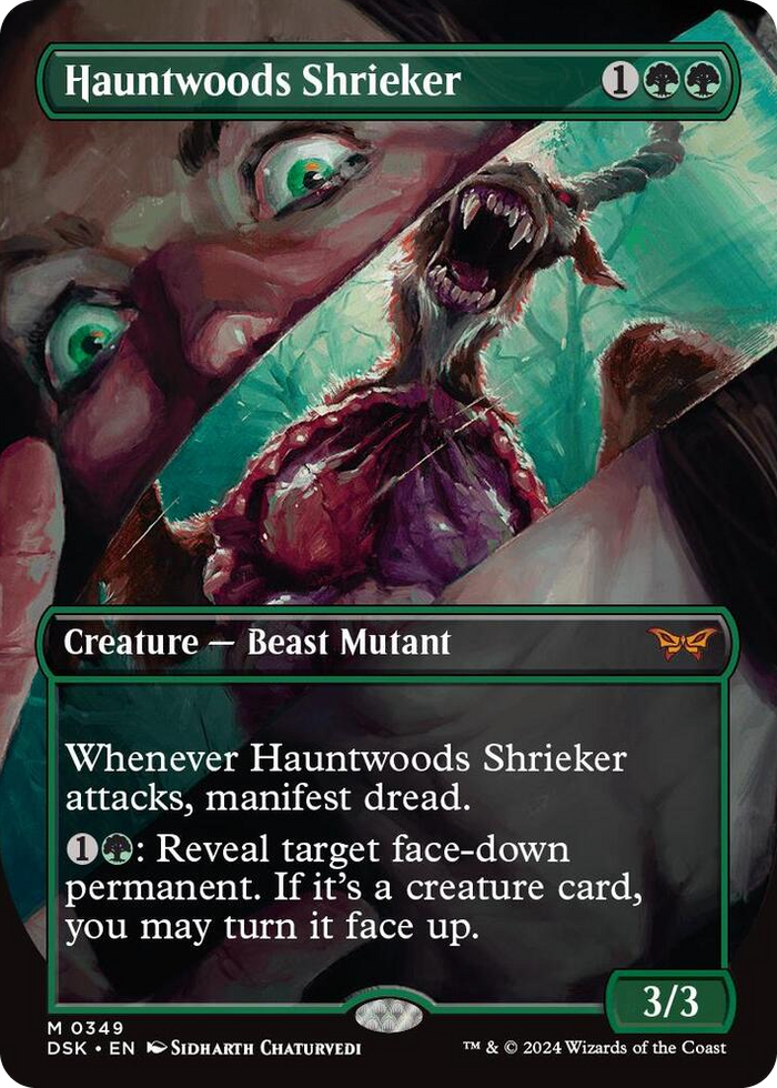 Hauntwoods Shrieker (Borderless) #349 M - Duskmourn: House of Horror Pokemon card