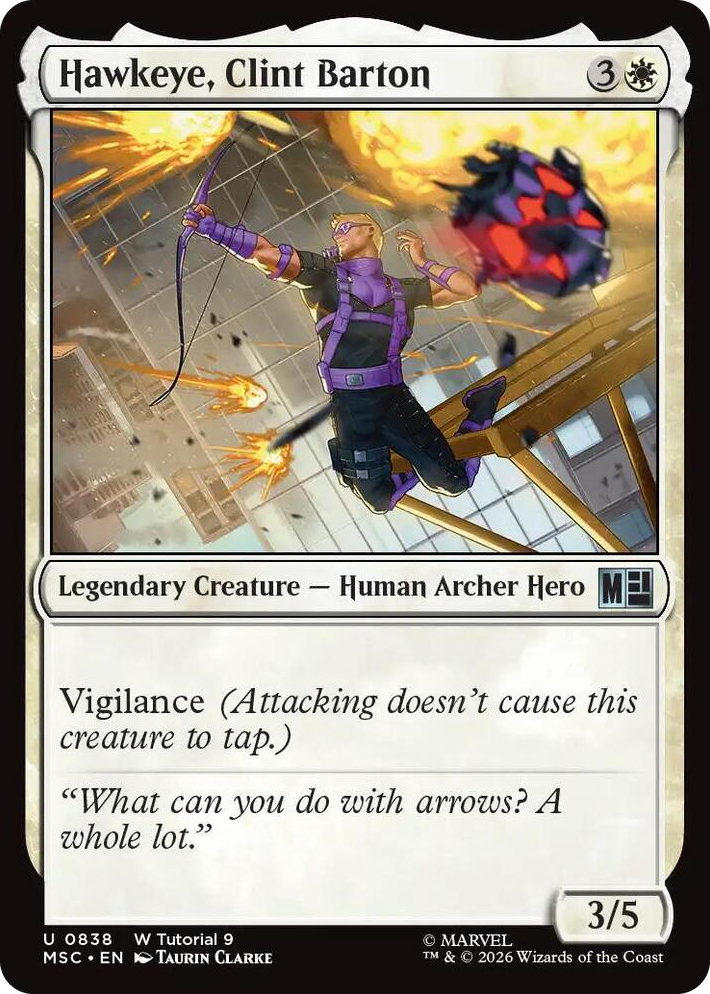 0838 Hawkeye, Clint Barton (0838) U Commander: Marvel Super Heroes