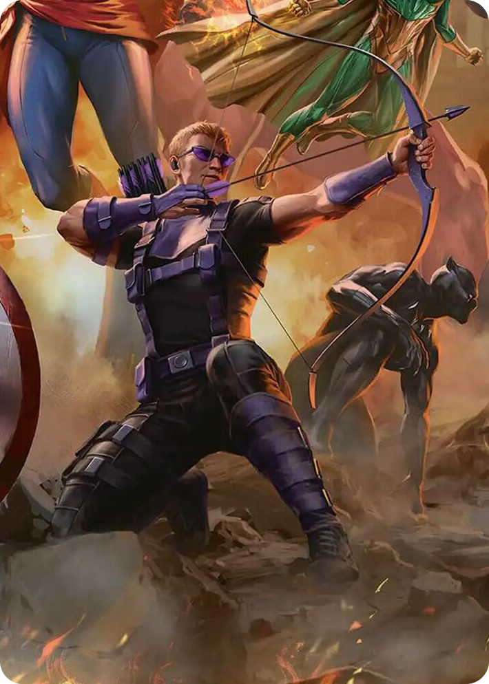 0006 Hawkeye, Trick Shot Art Card S Art Series: Marvel Super Heroes