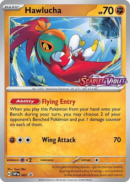 0007 Hawlucha - 007 (Prerelease) Promo Scarlet & Violet Promo Cards