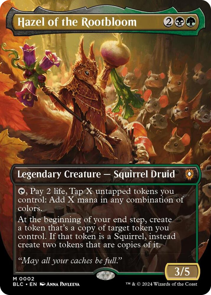 0002 Hazel of the Rootbloom (Borderless) M Commander: Bloomburrow